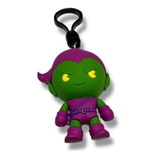Marvel Spider-Man Green Goblin Bag Clip Keychain‎ Purple Green Chibi